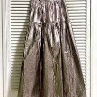 メタリックロングスカート