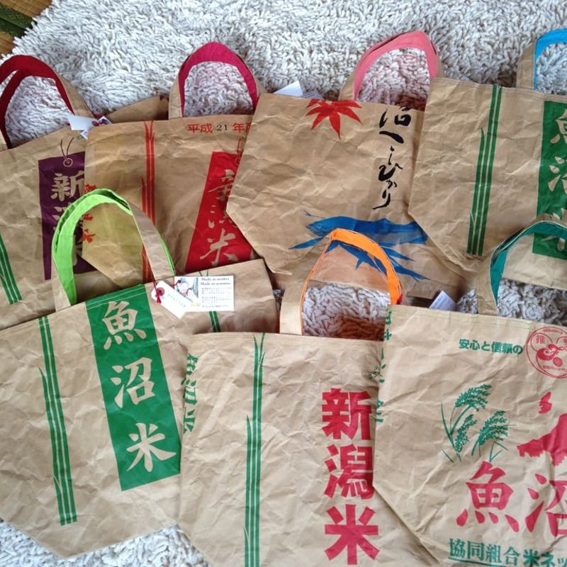 米袋バッグ 大（布付き） | m.u.k Lab 南魚沼米袋研究所