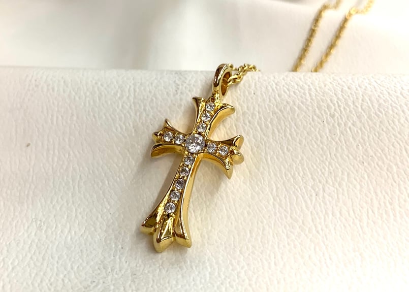 クロスチャーム23金コーティングジルコニア付き(S) | Royal Sweets