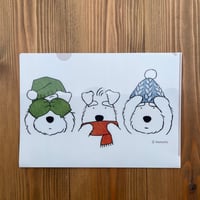 シュナファイル・A4サイズクリアホルダー・3シュナウィンターバージョン