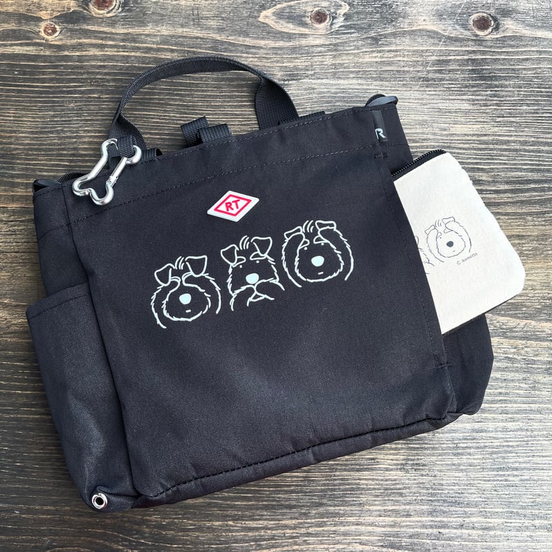 3シュナのお散歩バッグ（ショルダー付きミニトートバッグ） | 京都文具屋