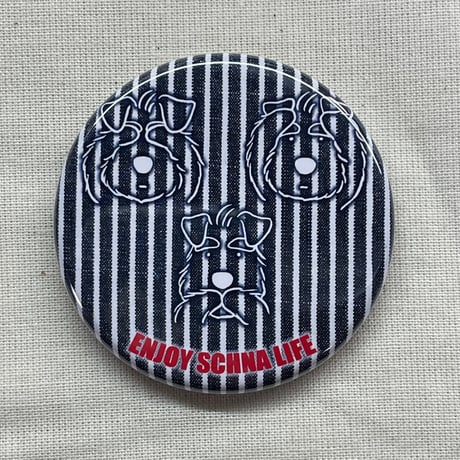 缶バッジ・３シュナ（丸型）44mm 見シュナ 言わシュナ 聞かシュナ