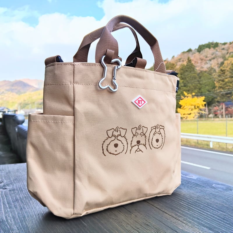 3シュナのお散歩バッグ（ショルダー付きミニトートバッグ） | 京都文具屋