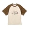 シュナＴ●ザ・シュナウザーズ（ラグランＴシャツ）（ベージュxダークキャメル） シュナの3ピースバンド　オリジナルデザイン