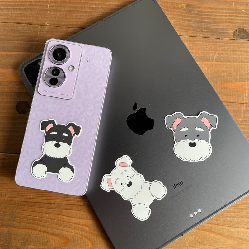 リニューアル！うちの子シリーズオリジナルステッカー（上半身）耐水