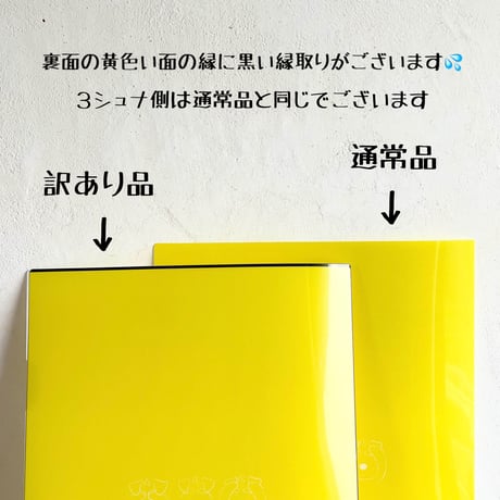 訳あり特価・シュナファイル・クリアホルダー・3シュナ（イエロー）A5サイズ　クリアフォルダー