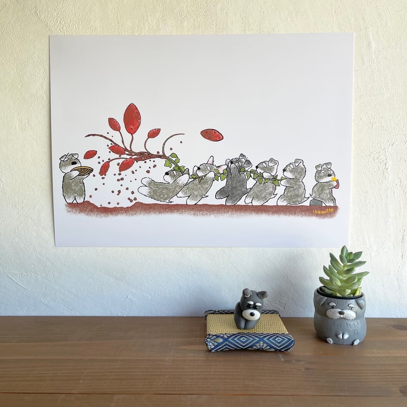 シュナポスター・ミニシュナ兄弟の12ヶ月（フレームは付属していません