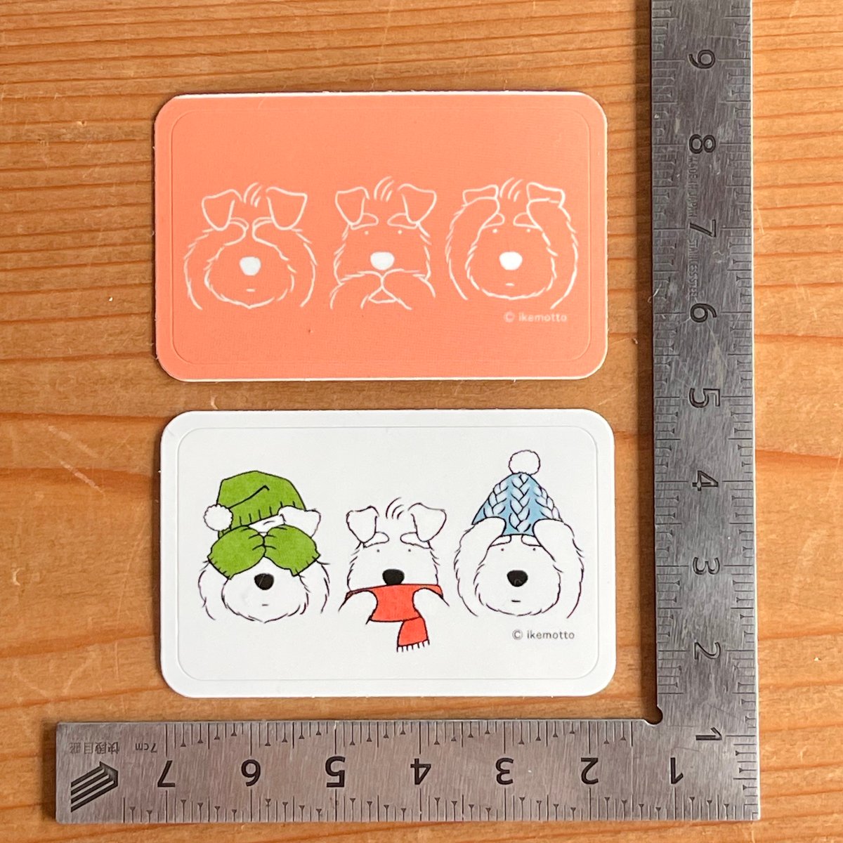 スマホに最適サイズ3シュナ耐水ステッカー 2枚セット | 京都文具屋