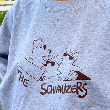 シュナウザー プリント Tシャツ ベージュ 2色展開】シュナウザー プリントTシャツ ベージュ - 古着屋
