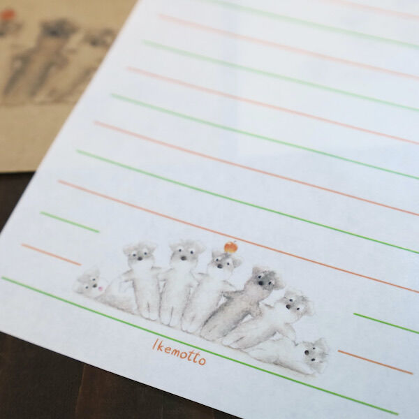 kyotobunguya x ikemotto 3種類のクラフト封筒付 ミニレター