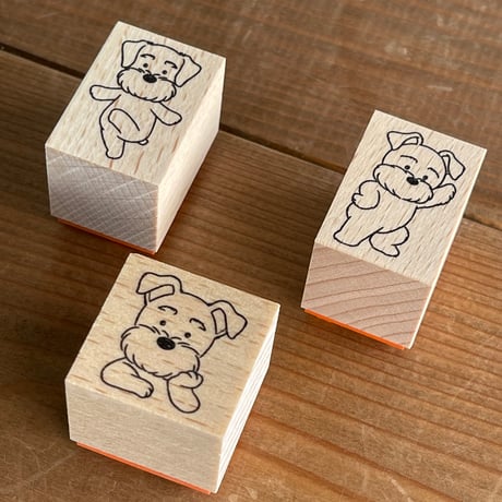 シュナはんこ（ゴム印）・3シュナ・うちの子・8ポーズ