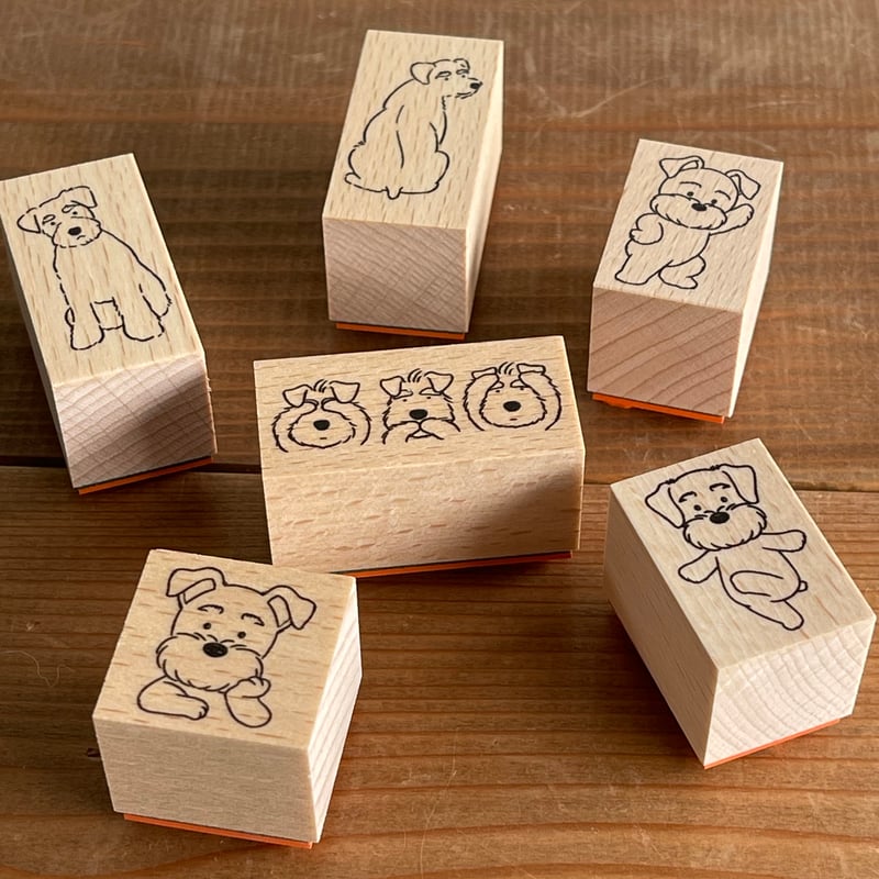シュナはんこ（ゴム印）・3シュナ・うちの子・8ポーズ | 京都文具屋