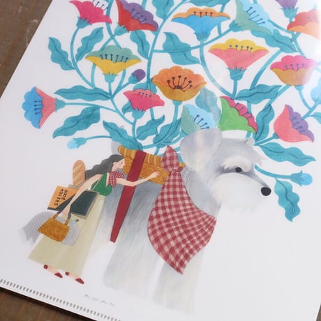 ANAN.xkyotobunguya〈オリジナルデザイン〉A4サイズクリアホルダー・HAPPYを届けに・・・