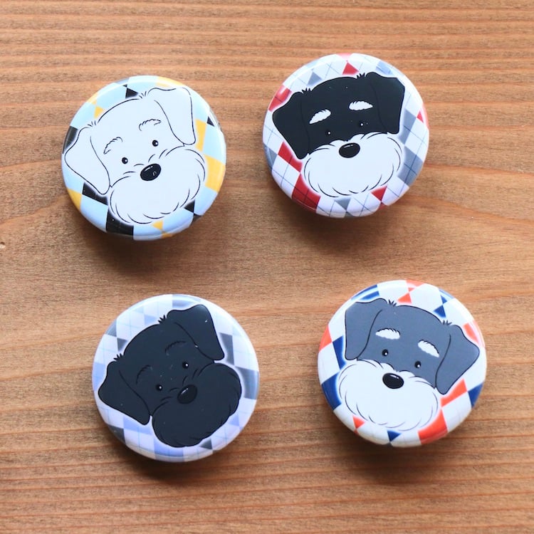 缶バッジ・うちの子シリーズ（32mm）定番の丸い缶バッジ！ | 京都文具屋