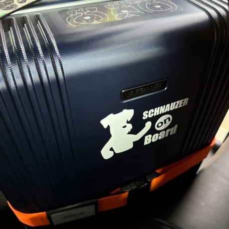 schnauzer on board シュナが乗ってますステッカー　車用ステッカー（文字だけが残るタイプです）