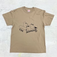 在庫限り！シュナＴ●ザ・シュナウザーズ（サンドカーキ）Ｔシャツ・シュナウザーの３ピースバンド　オフィシャルグッズ・オリジナルデザイン