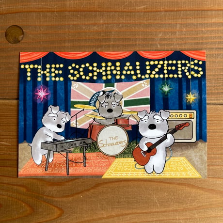 kyotobunguya x ikemotto　オリジナルポストカード　シュナの3ピースバンド「The schnauzers」