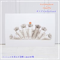 kyotobunguya x ikemotto　オリジナルポストカード　ミニシュナ兄弟の大冒険・組み体操