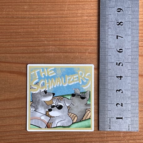 THE SCHNAUZERS・スクエアステッカー（ジャケット写真）耐水ステッカー