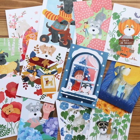 ANAN.xkyotobunguya〈オリジナルデザイン〉ポストカード12枚お買い得セット(1年企画のコンプリートセット)