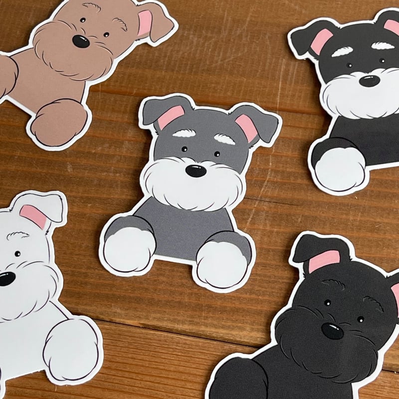 リニューアル！うちの子シリーズオリジナルステッカー（上半身）耐水