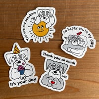 veniさんのシュナウザー耐水ステッカー  4種