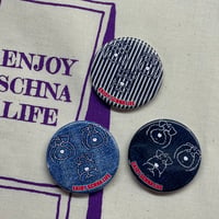 缶バッジ・３シュナ（丸型）44mm 見シュナ 言わシュナ 聞かシュナ