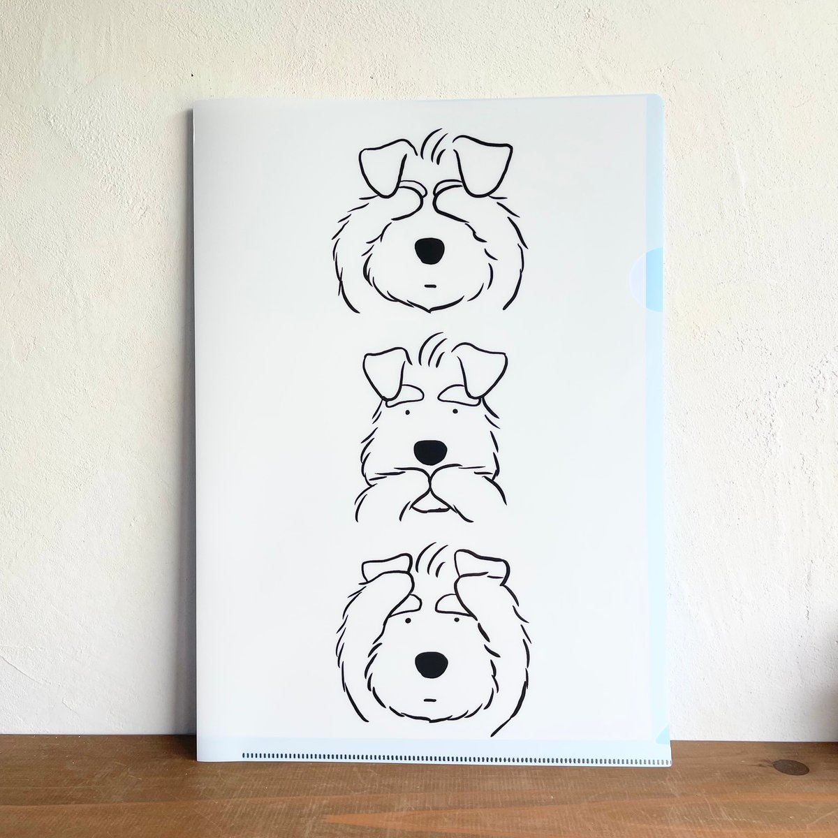 シュナファイル・クリアホルダー・3シュナ A4サイズ＆A5サイズ クリア