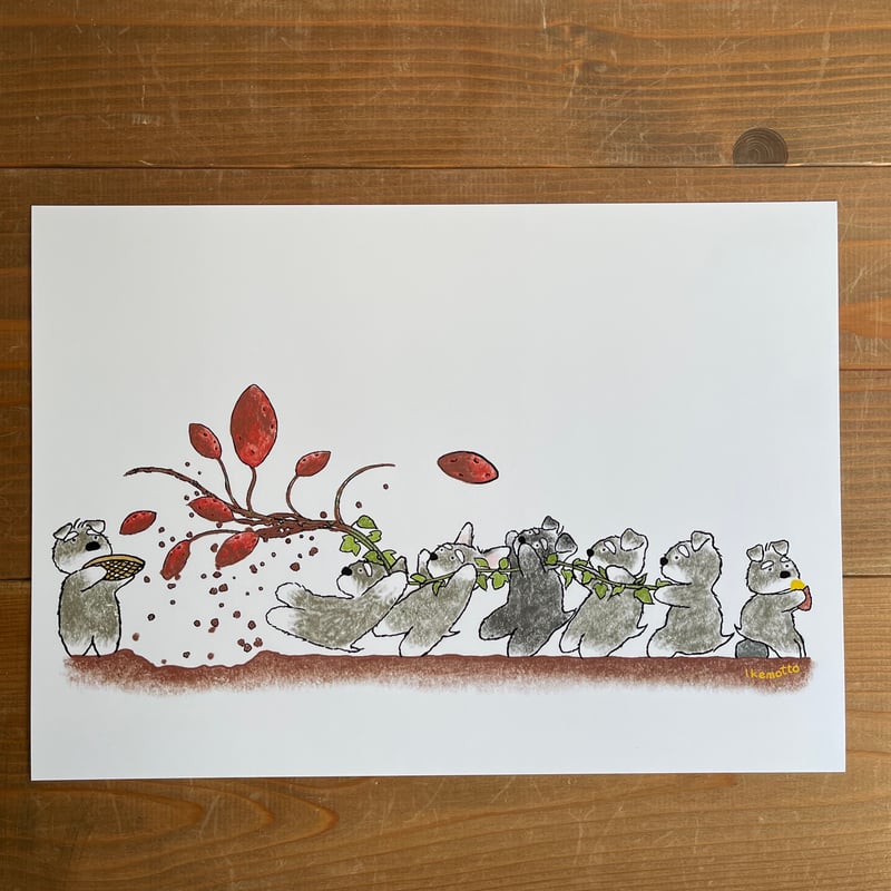 シュナポスター・ミニシュナ兄弟の12ヶ月（フレームは付属していません