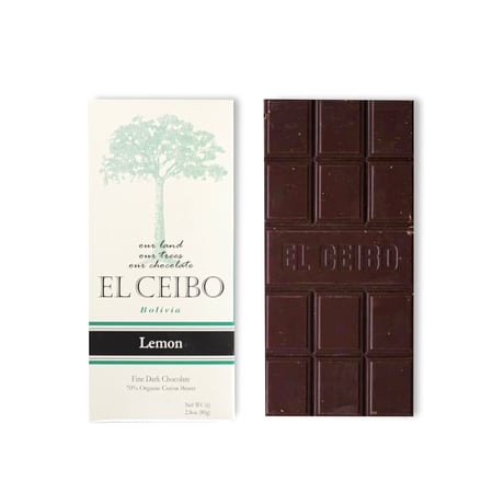 レモンピールチョコレート 80g  (EL CEIBO BOLIVIA)