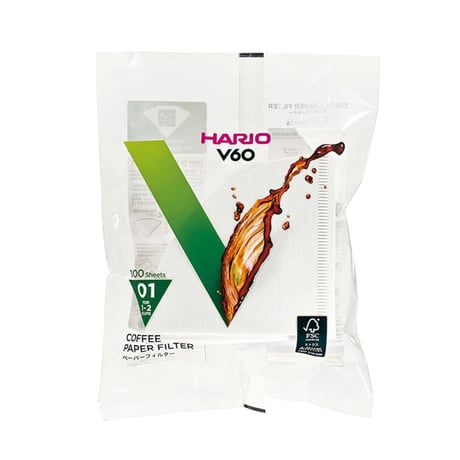 【HARIO】V60 ペーパーフィルター 01W 100枚