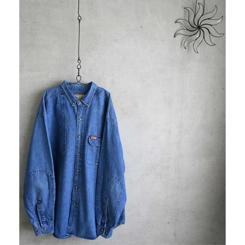 フルート /WOOL RICH/デニム BD ハンティングシャツ/XL 90's vintage】