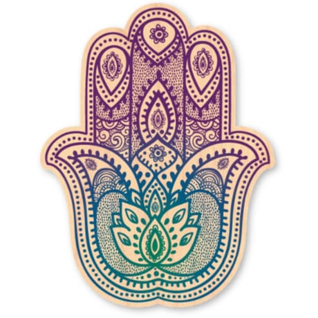 【DUST CITY / made in USA】"WOOD STICKER" -hamsa hand- (try-2306-7)