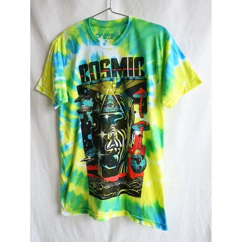 ローリングストーンズ タン タイダイ バンドT LIQUED BLUE USA製