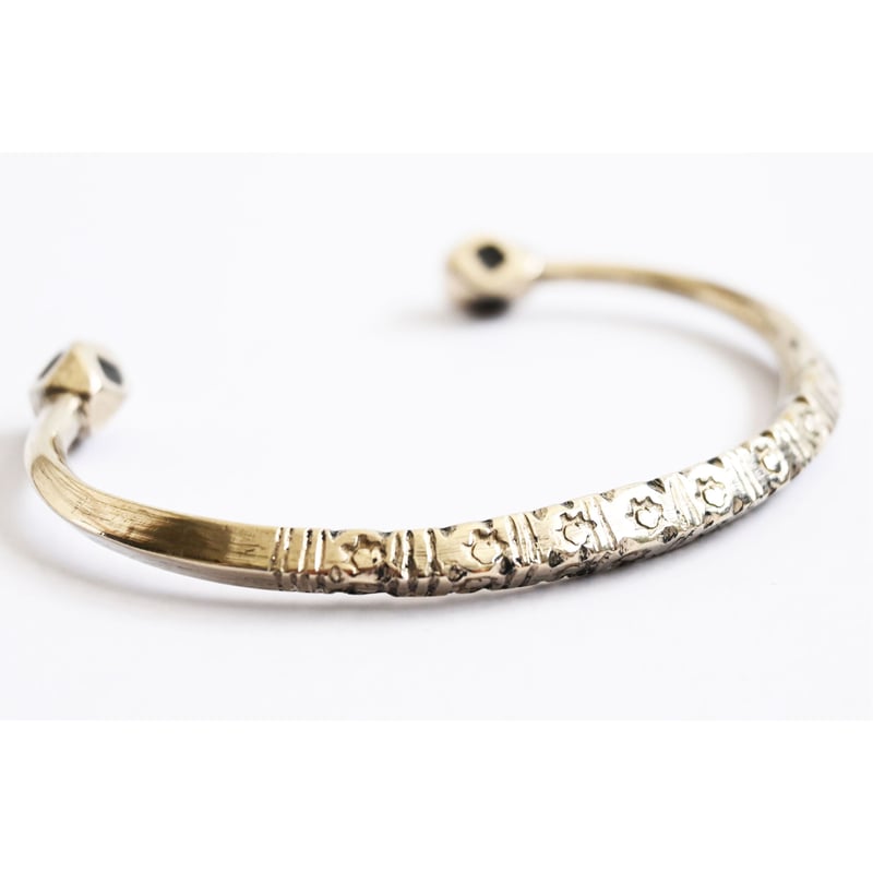 新品未使用　トゥアレグ族 エボニーバングル　tuareg bangle ③ Touareg Silver｜Bangle 02 -ebony wood bangle- | セレクト