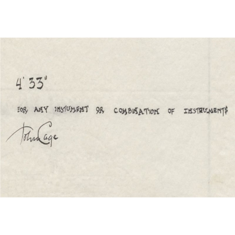 John Cage / 4'33