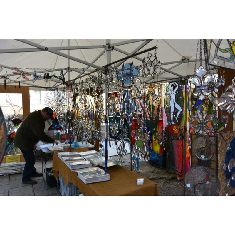 mosaik verglasung” stained glass ornament -cre