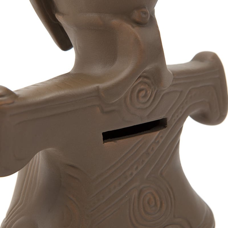 再入荷!【 縄文 / 国宝土偶 】 “仮面の女神” 陶器製 貯金箱 (jo-02