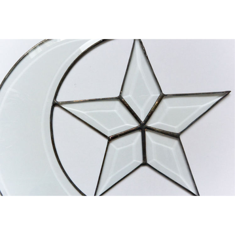 mosaik verglasung” stained glass ornament -cre