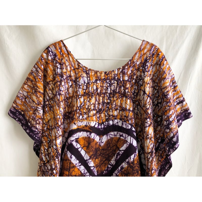 vintage Tee× African Batik Remake tunic