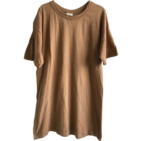 【U.S.made / SKILCRAFT by DSCP】"US military" combed cotton T-shirts  -L / brown- (om-216-61)
