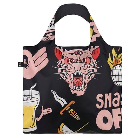 "LOQI" ●Snask● Tiger Snake Beer Black Recycled Bag  (SN.TB.R)