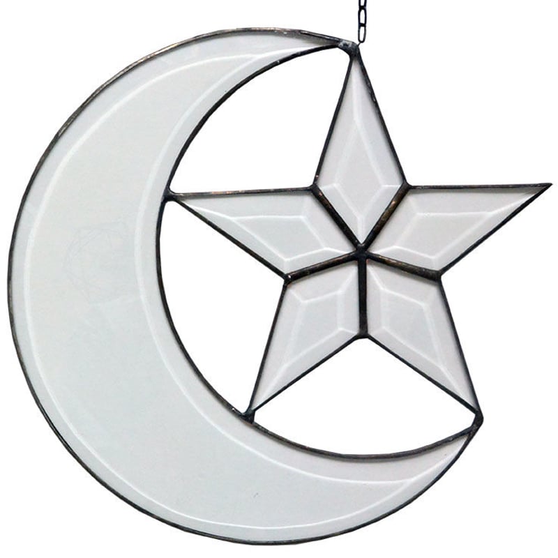mosaik verglasung” stained glass ornament -cre