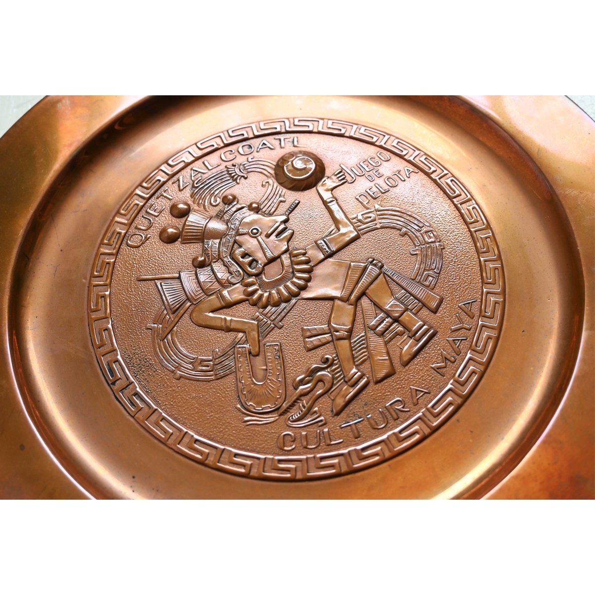 ヴィンテージ品　メキシコ刻印　銅製　ハンドメイド　アステカ暦　壁掛け ヴィンテージ品 メキシコ刻印 銅製 ハンドメイド アステカ暦 壁掛け