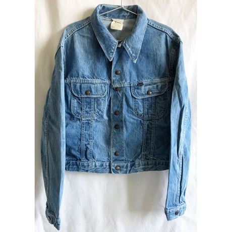 【70's vintage / made in Brazil】"GWG" denim jacket  with PLAY BOY patch-M / indigo- (jt-227-7)