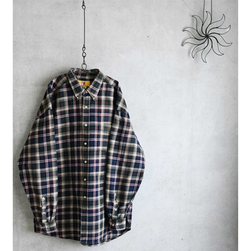 90's vintage / Duck Head】cotton 100% check B.D