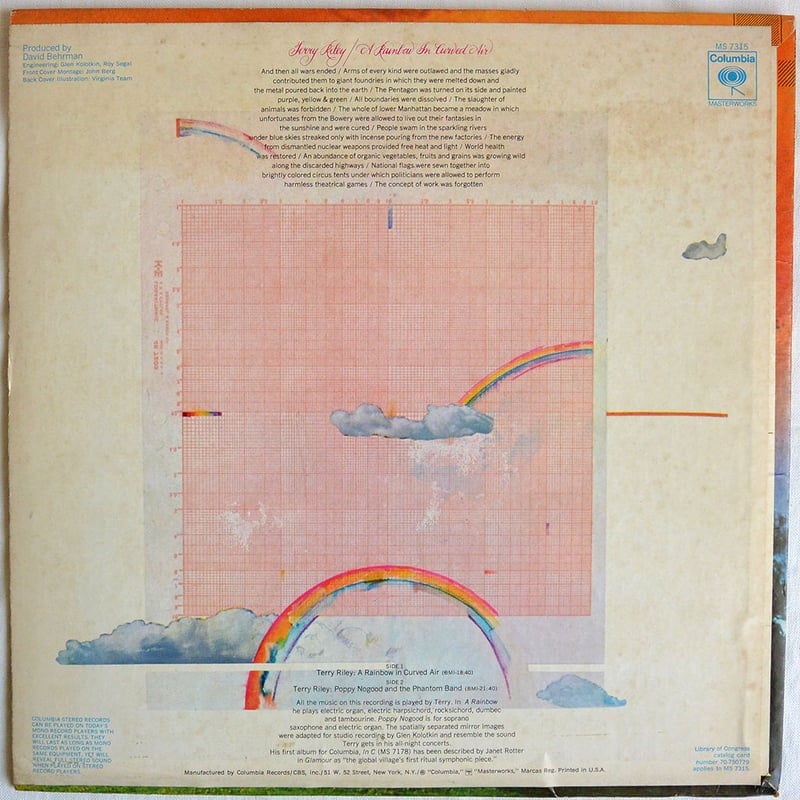 Terry Riley / A Rainbow In Curved Air (USED LP
