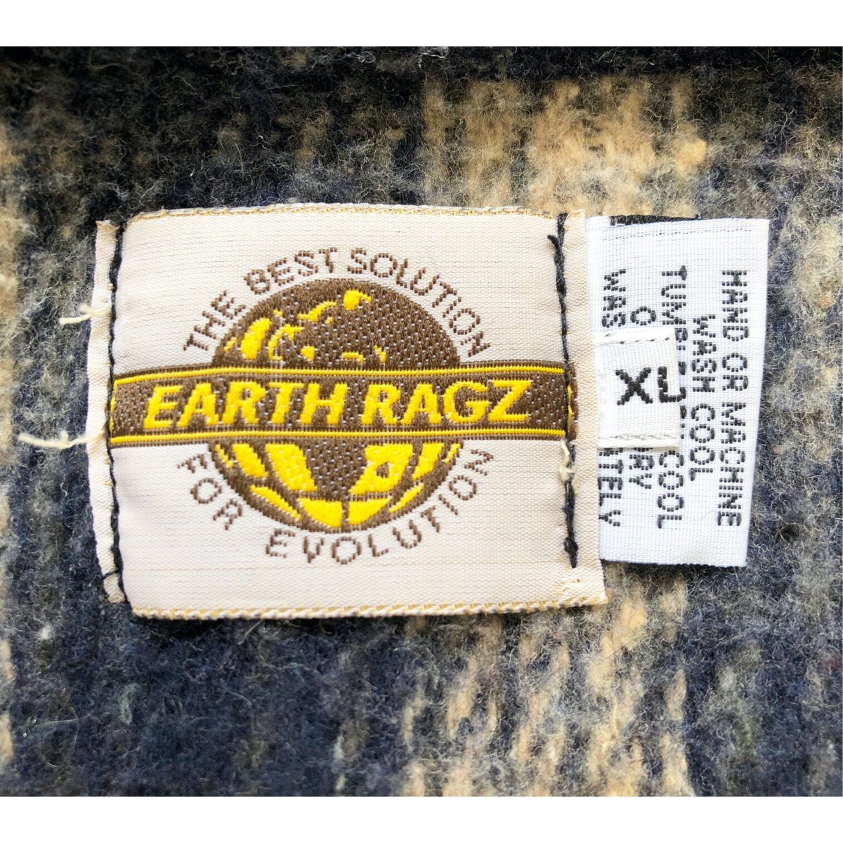 80's/EARTH RAGZ/ baja ジップジャケット/XL/メキシコ製 80's vintage/Mexico made】