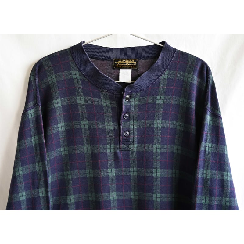 80's vintage/ Eddie Bauer/ made in USA】tartan