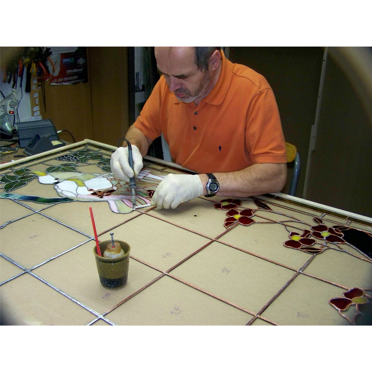 mosaik verglasung” stained glass ornament -rho
